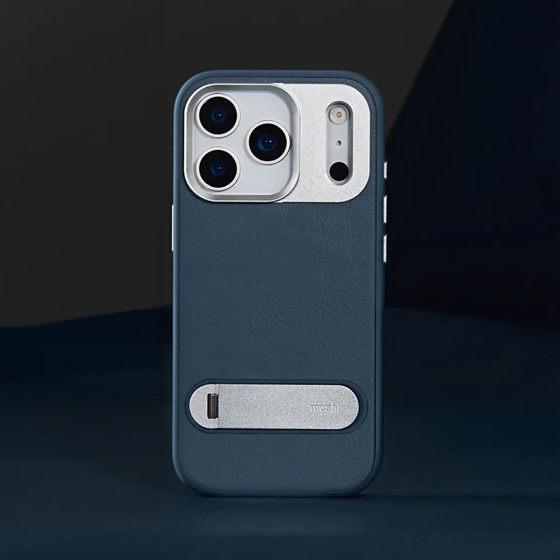 Moshi Kameleon MagSafe - Etui iPhone 17 Pro z funkcją podstawki (Midnight Gray)