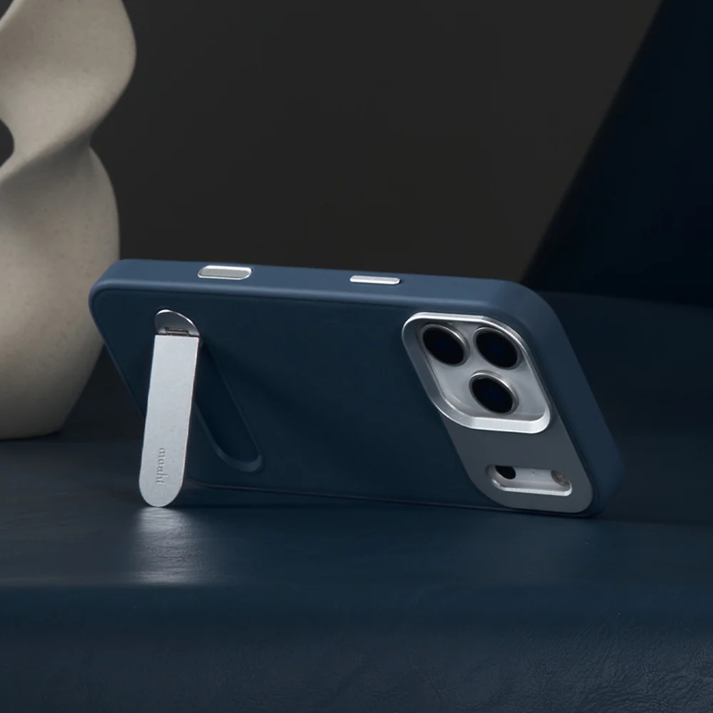 Moshi Kameleon MagSafe - Etui iPhone 17 Pro z funkcją podstawki (Midnight Gray)