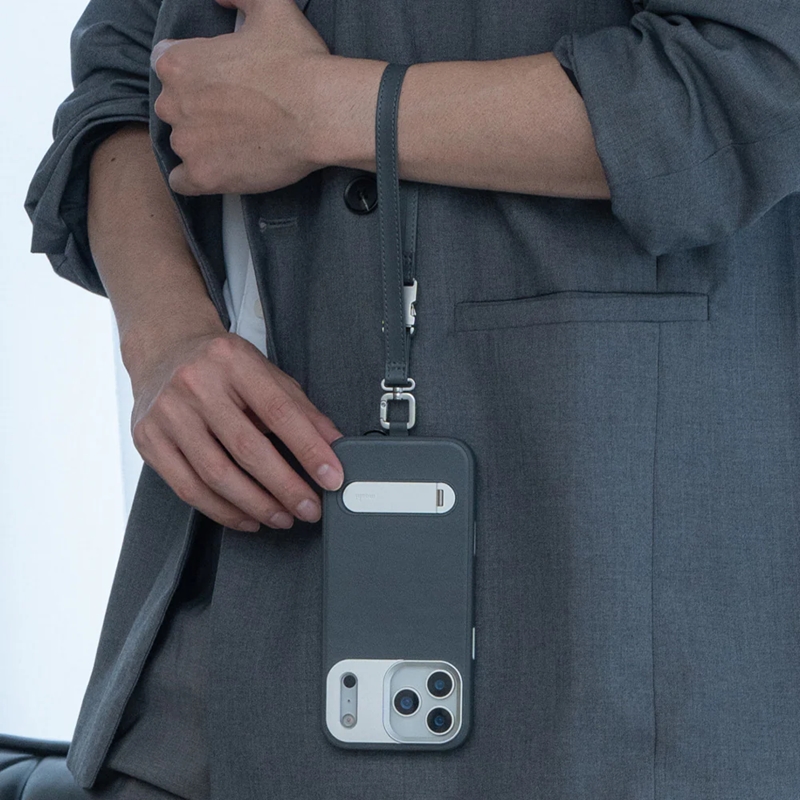 Moshi Kameleon MagSafe - Etui iPhone 17 Pro z funkcją podstawki (Midnight Gray)