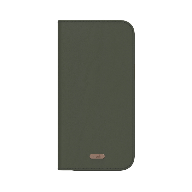 Moshi Overture MagSafe - Skórzane etui 3w1 z klapką iPhone 17 Pro Max (Moss Green)