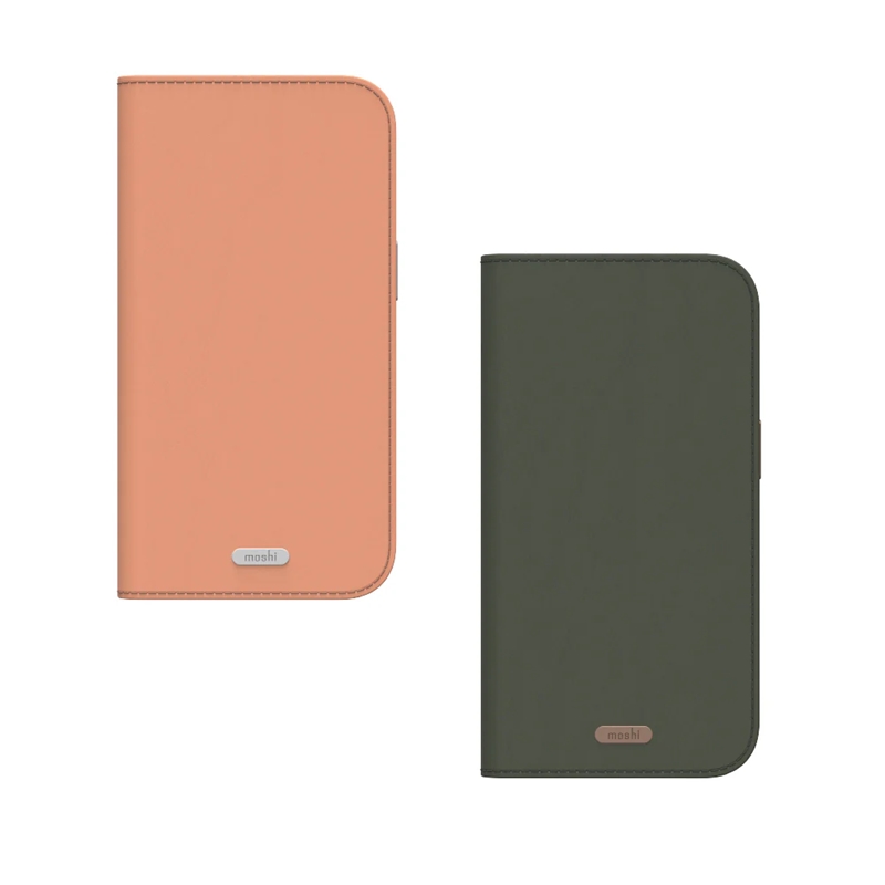 Moshi Overture MagSafe - Skórzane etui 3w1 z klapką iPhone 17 Pro (Moss Green)