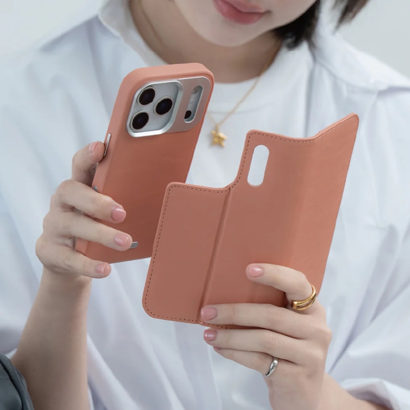 Moshi Overture MagSafe - Skórzane etui 3w1 z klapką iPhone 17 Pro (Moss Green)