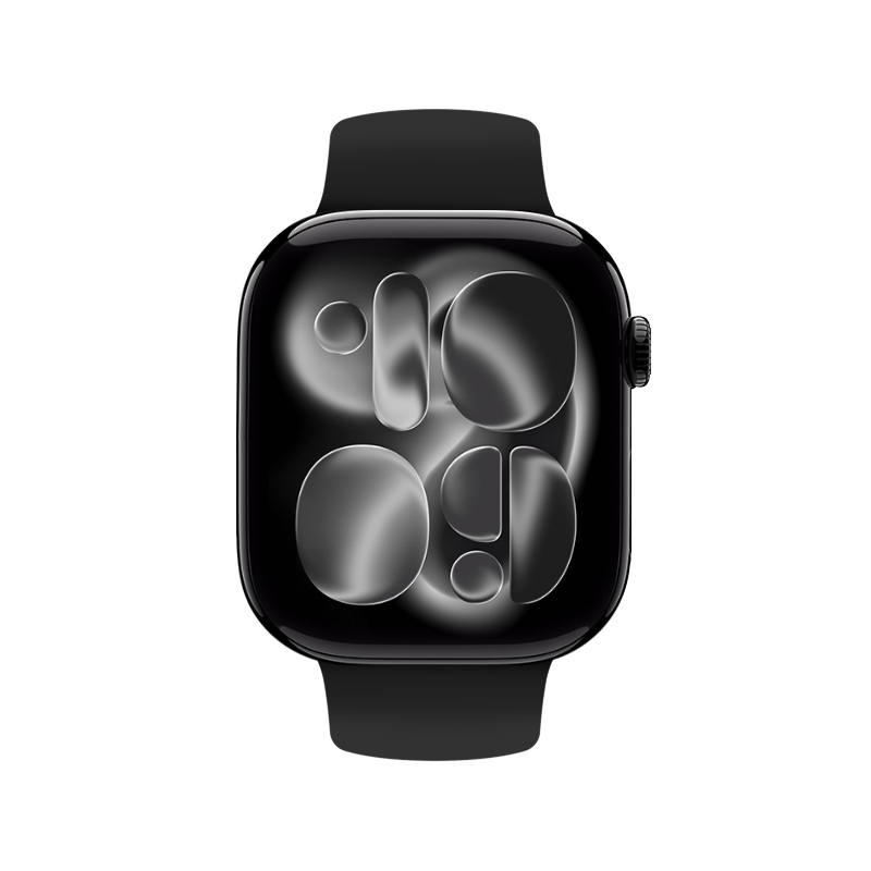 Crong Liquid - Pasek do Apple Watch 44/45/46/49 mm (czarny)