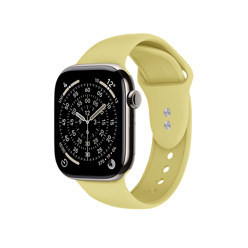 Crong Liquid - Pasek do Apple Watch 38/40/41/42mm (słomkowy)