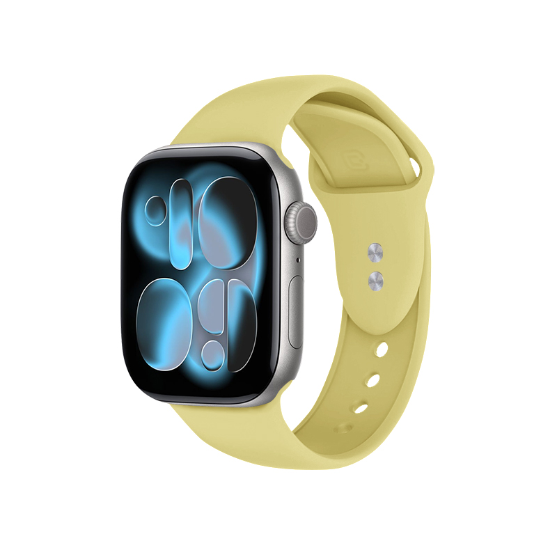 Crong Liquid - Pasek do Apple Watch 38/40/41/42mm (słomkowy)