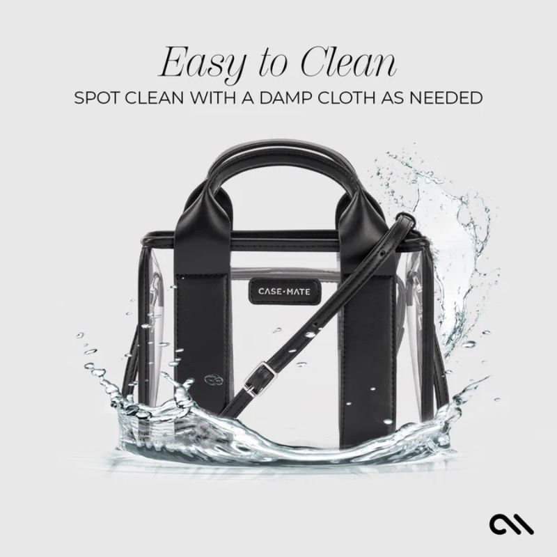Case-Mate Micro Tote Bag - Wodoodporna torba na ramię (Midnight Black/Clear)