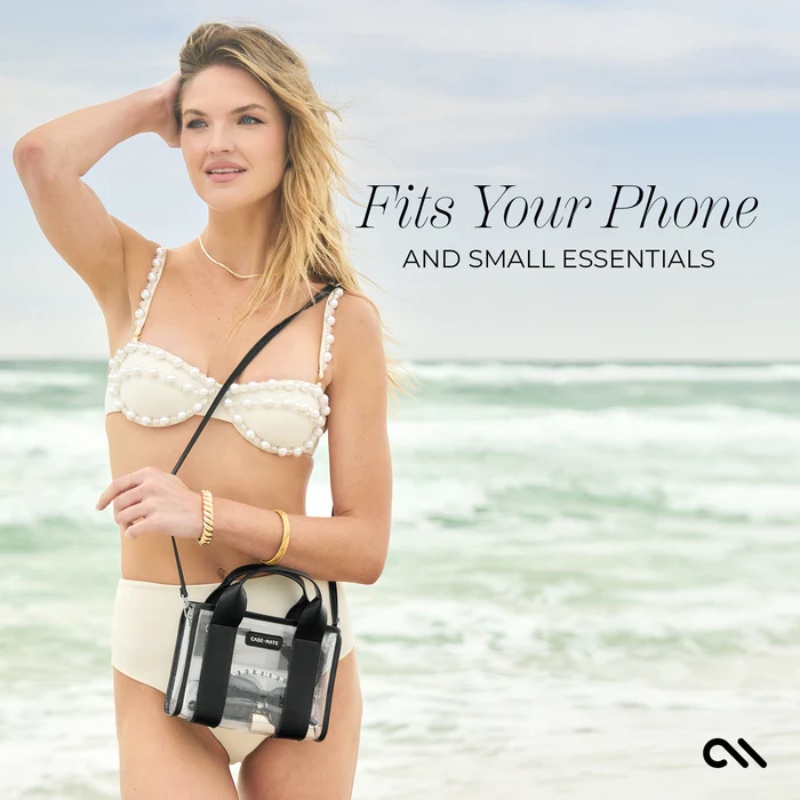 Case-Mate Micro Tote Bag - Wodoodporna torba na ramię (Midnight Black/Clear)