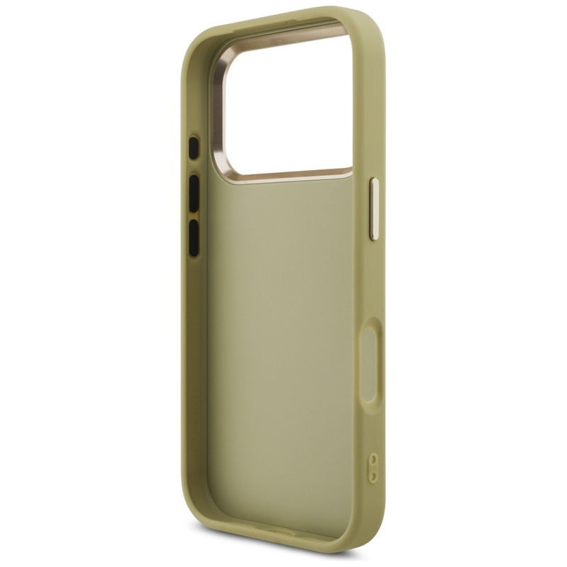 Guess Fixed Glitter Big 4G Metal Frame - Etui iPhone 17 Pro (złoty)