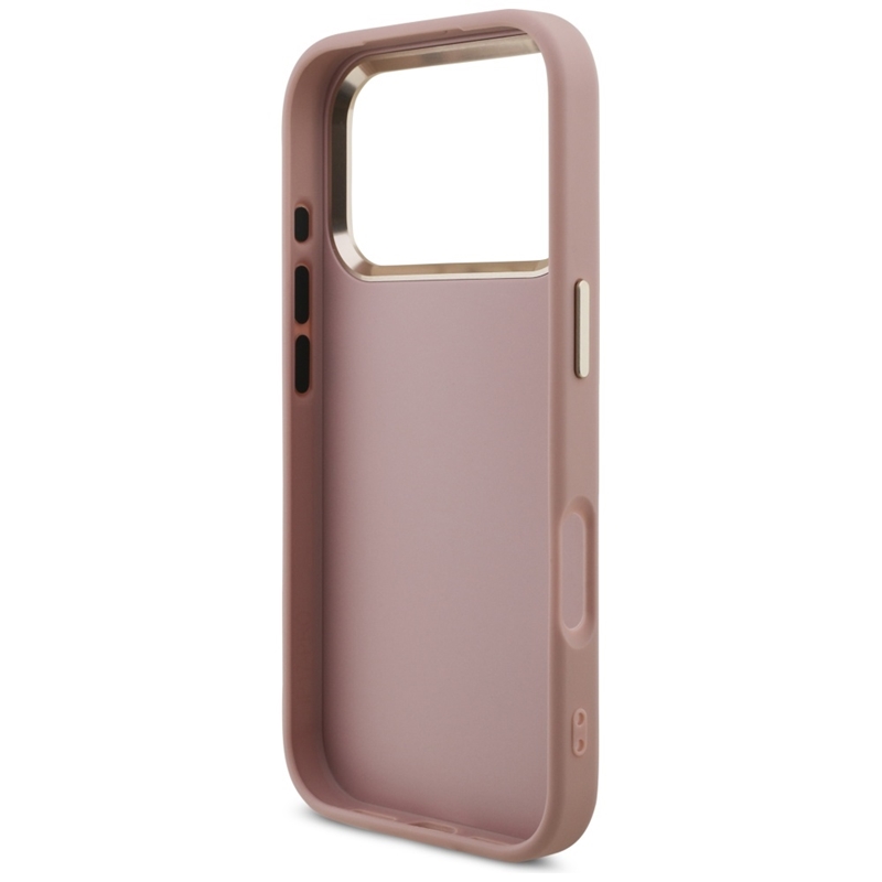 Guess Fixed Glitter Big 4G Metal Frame - Etui iPhone 17 Pro (różowy)