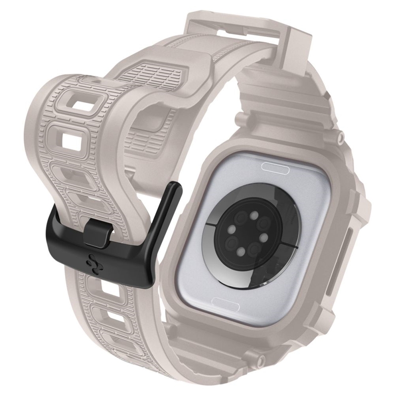 Spigen Rugged Armor Pro V2 – Pasek z obudową do Apple Watch 10 / 11 42 mm (Dune Beige)