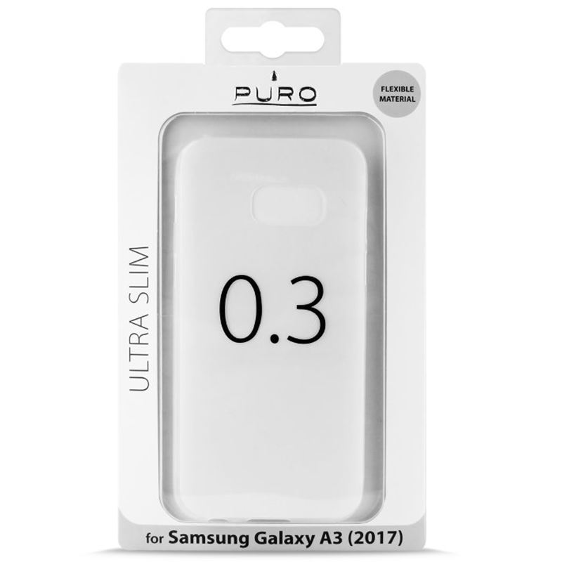 PURO Ultra Slim "0.3" Cover - Etui Samsung Galaxy A3 (2017) (półprzezroczysty)