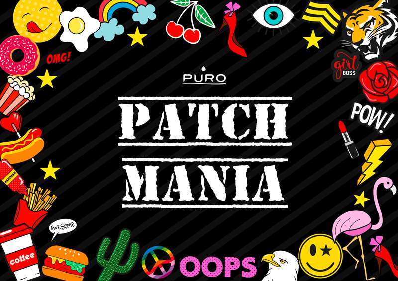 PURO Patch Mania - Etui Samsung Galaxy A3 (2017) w zestawie 5 naklejek (żółty)