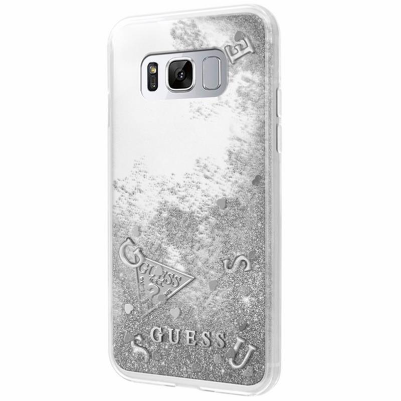 Guess Liquid Glitter - Etui Samsung Galaxy S8 (srebrny)