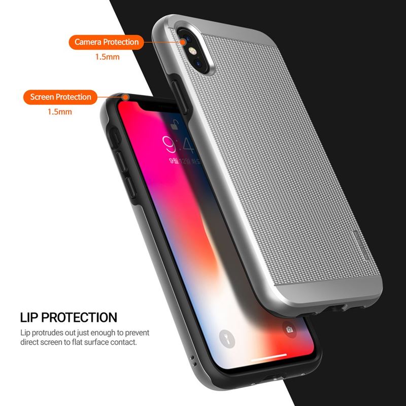 Obliq Slim Meta - Etui iPhone Xs / X (Satin Silver)