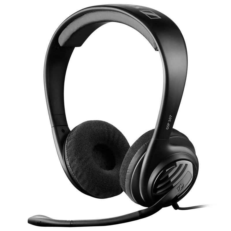 Sennheiser GSP 107 - Otwarte dynamiczne słuchawki stereofoniczne dla graczy o konstrukcji supra-aural (czarny)