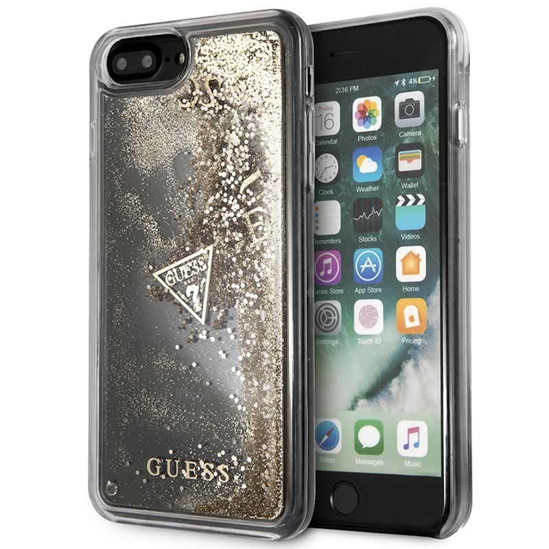 Guess Liquid Glitter - Etui iPhone 8 Plus / 7 Plus (złoty)