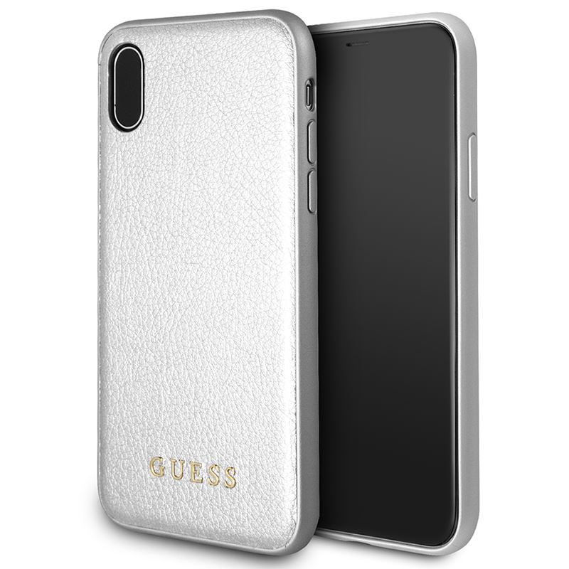 Guess Iridescent - Etui iPhone X (srebrny)