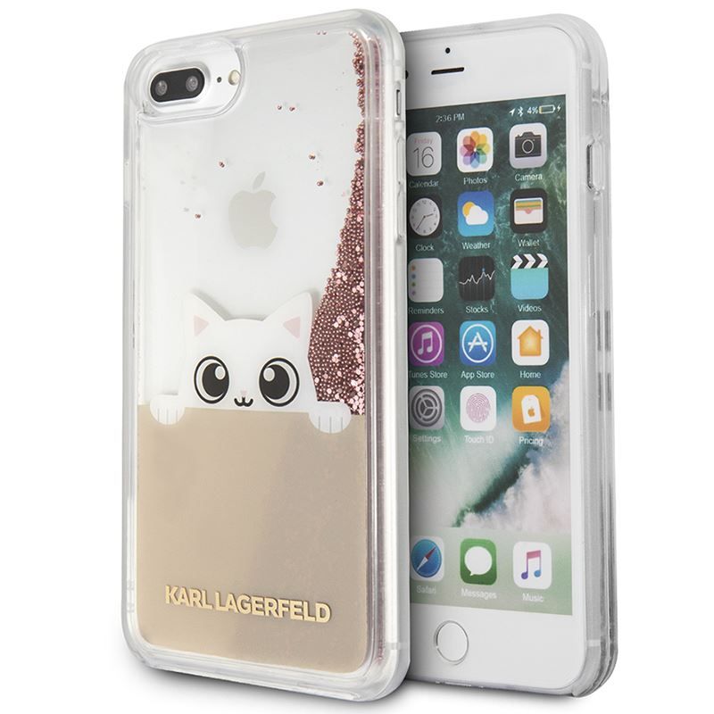 Karl Lagerfeld K-Peek A Boo - Etui iPhone 8 Plus / 7 Plus (Glitter Pink Gold)