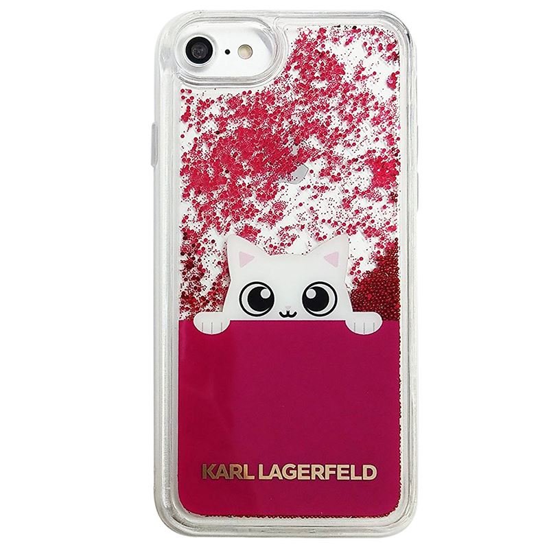 Karl Lagerfeld K-Peek A Boo - Etui iPhone 8 / 7 (Glitter Fushia)