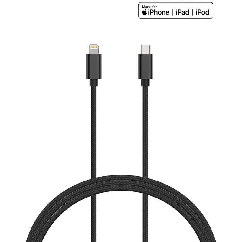 Kanex DuraBraid - Kabel połączeniowy USB-C (Power Delivery) na Lightning MFi 2 m (Black)