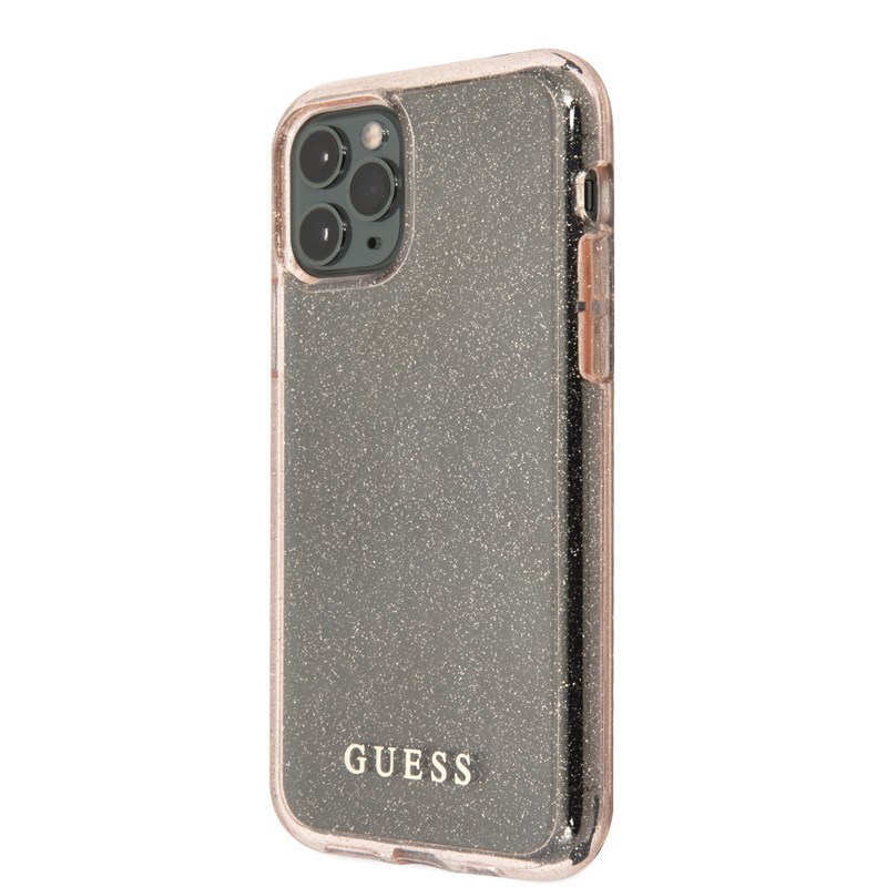 Guess Glitter Case - Etui iPhone 11 Pro (Pink)