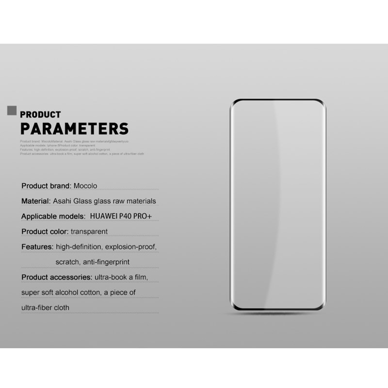 Mocolo 3D Glass Full Glue - Szkło ochronne Huawei P40 Pro