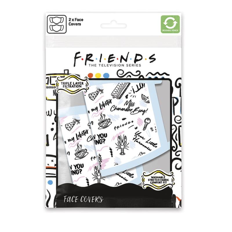 Friends - Maseczka ochronna 2 sztuki, 3 warstwy filtrujące