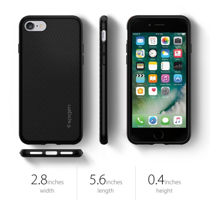 Spigen Liquid Air - Etui do iPhone SE 2022 / SE 2020 / 8 / 7 (Czarny)