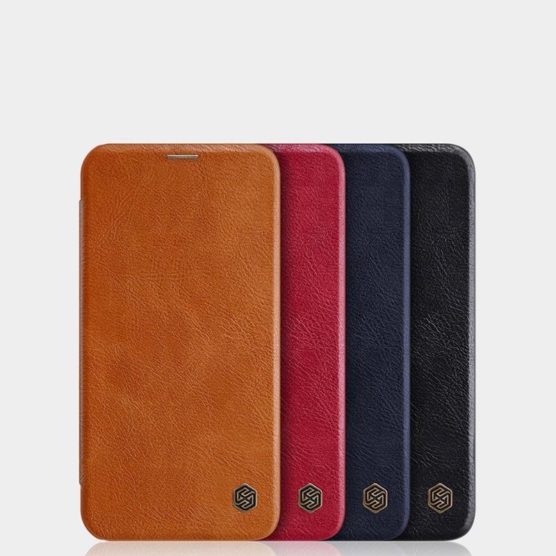 Nillkin Qin Leather Case - Etui Apple iPhone 12 Pro Max (Blue)