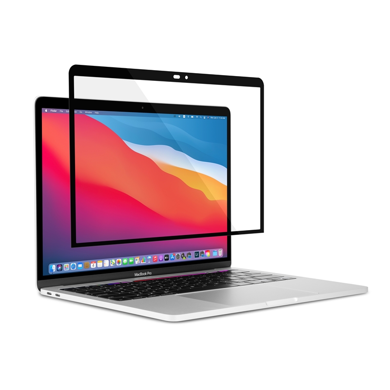 Moshi iVisor XT - Folia ochronna na ekran MacBook Pro 13" / MacBook Air 13" (czarna ramka)