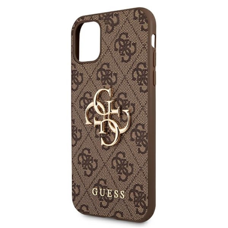 Guess 4G Big Metal Logo - Etui iPhone 11 (brązowy)