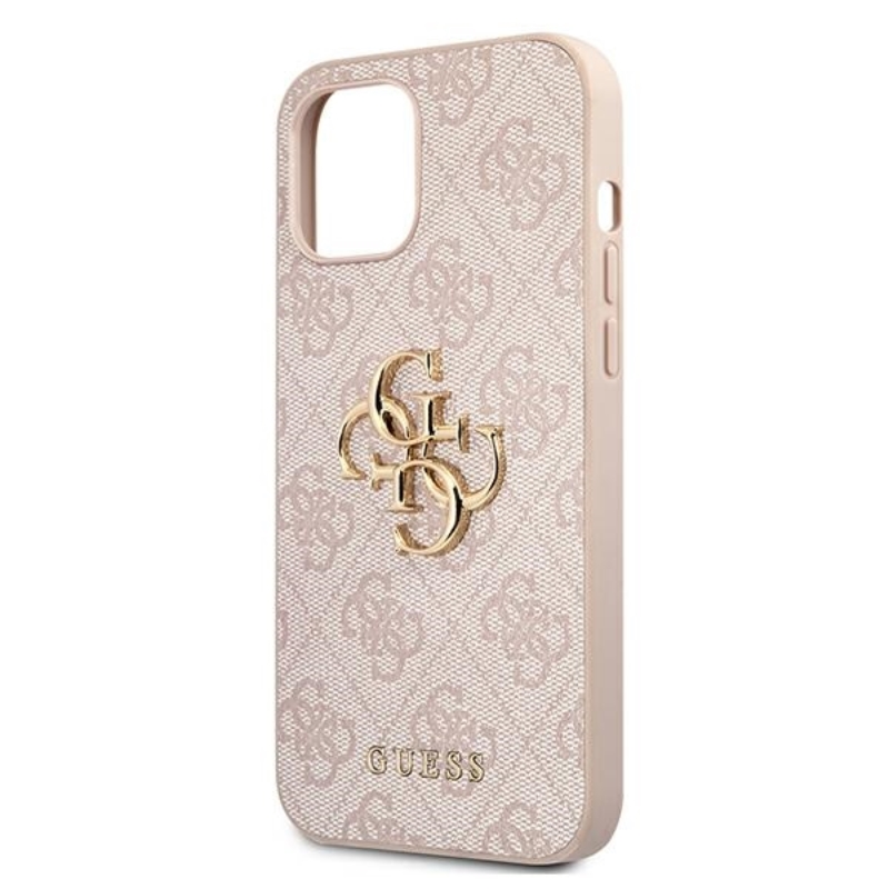 Guess 4G Big Metal Logo - Etui iPhone 12 / iPhone 12 Pro (różowy)