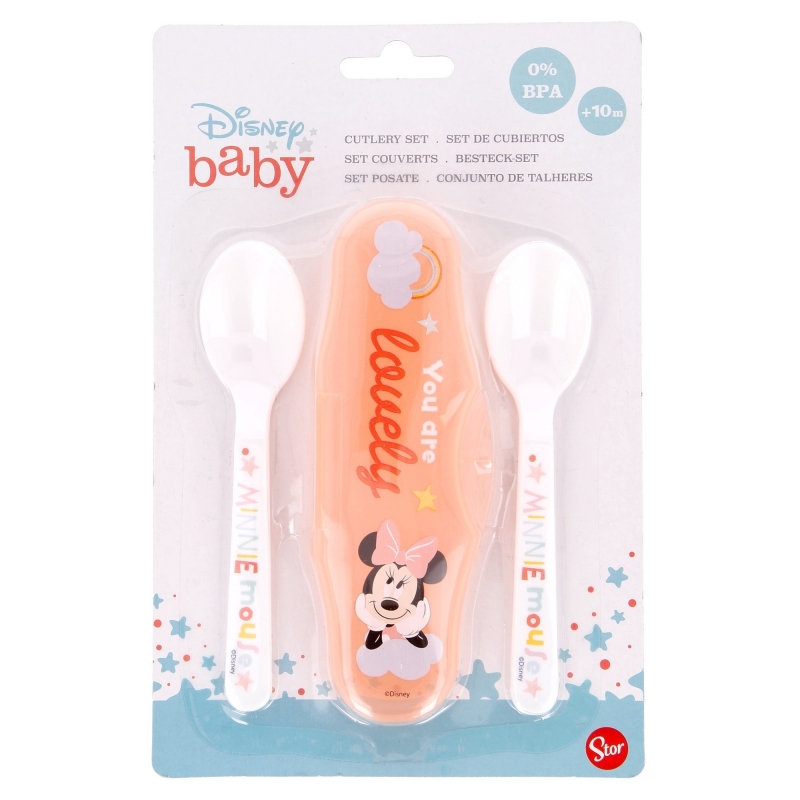 Minnie Mouse - Łyżeczka do karmienia 2 szt + etui (Indigo dreams)