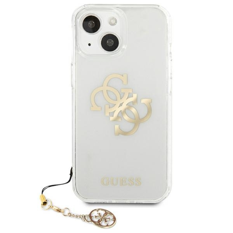 Guess 4G Big Logo Charm Gold- Etui iPhone 13 mini (złoty charms)