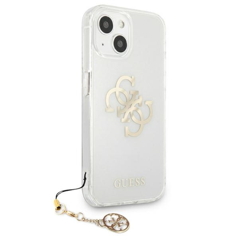 Guess 4G Big Logo Charm Gold- Etui iPhone 13 mini (złoty charms)