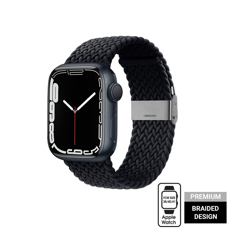 Crong Wave Band – Pleciony pasek do Apple Watch 38/40/41/42 mm (grafitowy)