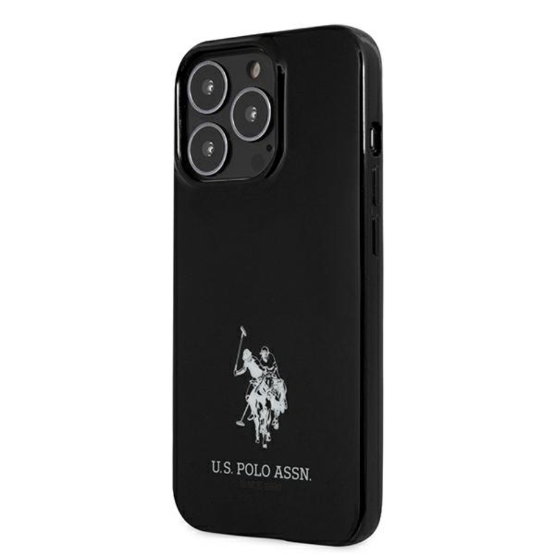 US Polo Assn Horses Logo - Etui iPhone 13 Pro Max (czarny)