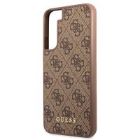 Guess 4G Metal Gold Logo - Etui Samsung Galaxy S22 (brązowy)