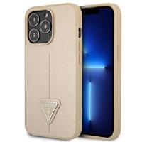 Guess Saffiano Triangle Logo Case – Etui iPhone 13 Pro (beżowy) Guess Saffiano Triangle Logo Case – Etui iPhone 13 Pro (beżowy)