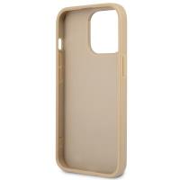 Guess Saffiano Triangle Logo Case – Etui iPhone 13 Pro (beżowy)