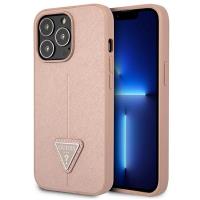 Guess Saffiano Triangle Logo Case – Etui iPhone 13 Pro (różowy) Guess Saffiano Triangle Logo Case – Etui iPhone 13 Pro (różowy)