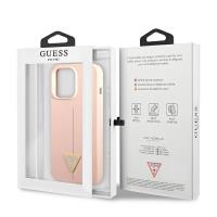 Guess Silicone Triangle Logo - Etui iPhone 13 Pro (różowy)