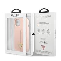 Guess Silicone Triangle Logo - Etui iPhone 13 Mini (różowy)