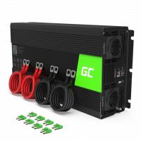 Green Cell - Przetwornica napięcia Inwerter 12V na 230V 2000W/4000W Modyfikowana sinusoida Green Cell - Przetwornica napięcia Inwerter 12V na 230V 2000W/4000W Modyfikowana sinusoida