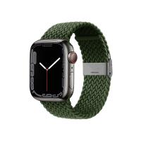 Crong Wave Band – Pleciony pasek do Apple Watch 42/44/45/49 mm (zielony)