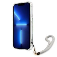 Guess Flower Cord - Etui ze smyczką iPhone 13 Mini (Green)