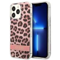 Guess Leopard Electro Stripe - Etui iPhone 13 Pro Max (Pink) Guess Leopard Electro Stripe - Etui iPhone 13 Pro Max (Pink)
