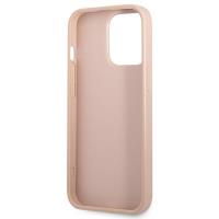 Guess Saffiano Double Card Triangle - Etui iPhone 13 Pro (różowy)