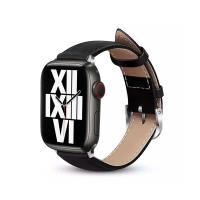 Crong Noble Band - Pasek z naturalnej skóry do Apple Watch 44/45/46/49 mm (Black Noir) Crong Noble Band - Pasek z naturalnej skóry do Apple Watch 44/45/46/49 mm (Black Noir)