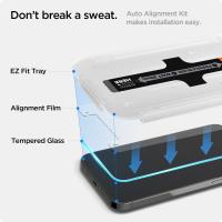 Spigen Glas.TR EZ Fit - Szkło hartowane do Apple iPhone 16e / iPhone 14 / iPhone 13 / iPhone 13 Pro